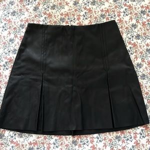 Express Vegan Leather Pleated Mini Skirt